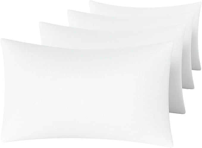 Advanced MINIPANDA White Pillow Cases Set of 4 Queen Size – Super Soft Smooth and Breathable Pillow Cases Queen- Envelope Design – Machine Washable Lightweight 20X30 Inches 4 Piece Natural