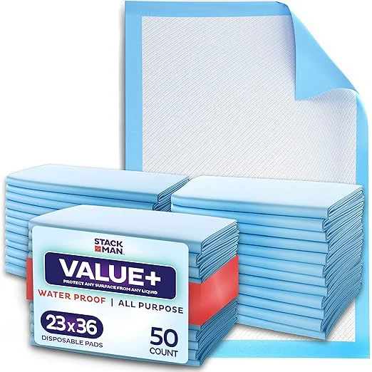 Modern Chucks Pads Disposable 50-Pack Underpads 23×36 Incontinence Chux Pads Absorbent Fluff Protective Bed Pads Pee Pads for Babies Kids Adults amp Elderly Puppy Pads Large for Training Leak Proof Functional