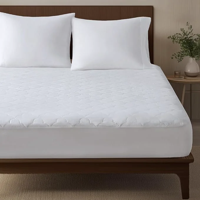 Smooth Sleep Philosophy Twin Mattress Pad Cotton Mattress Protector Classic Cloud Quilted Bed Cover All Natural Breathable Mattress Topper Fitted Pocket Fits Up to 18 quot Machine Washable White Genuine