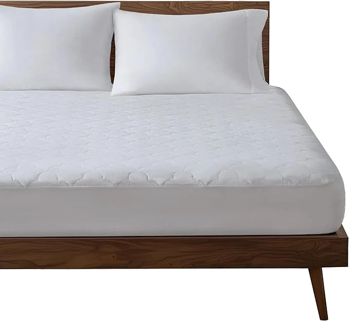 Carefully Designed Sleep Philosophy Queen Mattress Pad Cotton Mattress Protector Classic Cloud Quilted Bed Cover All Natural Breathable Mattress Topper Fitted Pocket Fits Up to 18 quot Machine Washable White Eco-Friendly