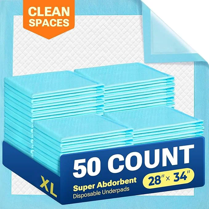 Smart Extra Large Puppy Pads 28 quot x34 quot Super Absorbent Disposable Pee Pads for Dogs Wee Wee Pads Potty Training Pads Incontinence Bed Underpads for Adults 50 Count Smooth