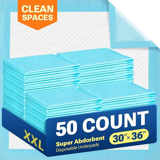 Top-Quality 30 quot x 36 quot 50 Count Super Absorbency Disposable Bed Pads for Adults Leakproof Quick Drying Underpads for Adults Baby Puppy Incontinence Pads Puppy Pad Dog Training Pee Pads Pure