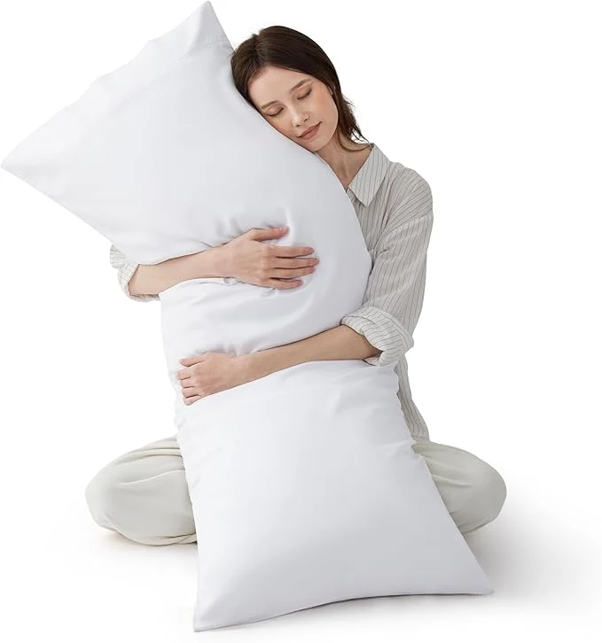 High-Performance Bedsure Body Pillow Cover Cooling Body Pillow Pillowcase for Hot Sleepers Rayon Derived from Bamboo White Pillowcase PureWoven Silky Soft Long Pillow Case Cover with Envelope Closure 20×54 Inches Original