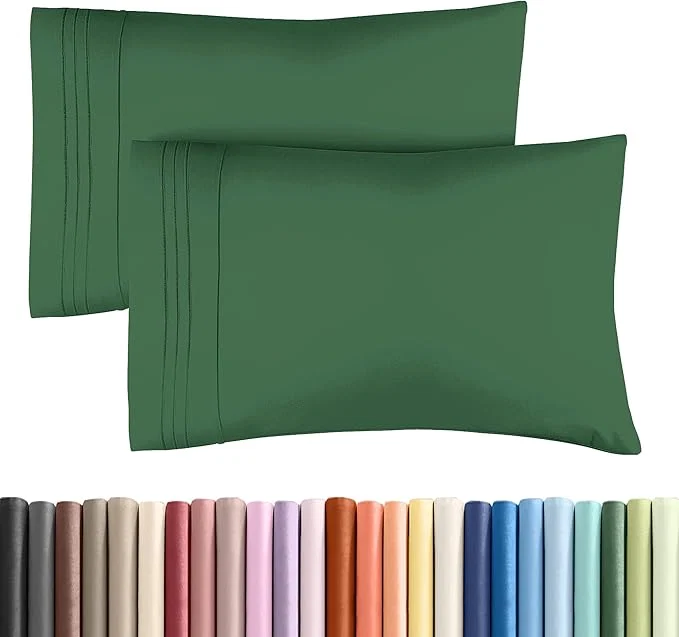 Fashionable King Pillow Cases Set of 2 – Ultra Soft Hotel Quality Pillowcase Covers – Comfy Cozy amp Wrinkle – Shrinkage and Fade Resistant – Machine Washable Pillow Protectors – 2 Piece Set – Emerald Green High-Grade