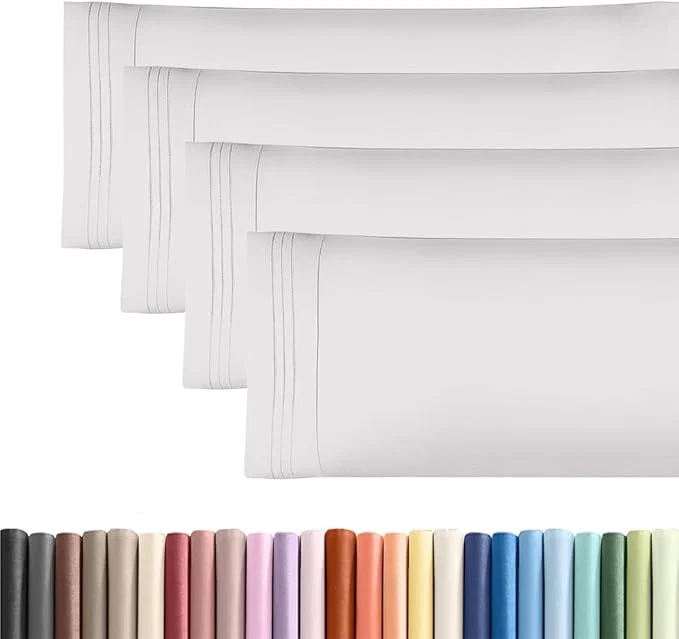 Verified Body Pillowcases Set of 4-20×54 Long Body Pillow Case – Soft Body Pillow Cover for Sleeping amp Side Sleepers – Comfy Breathable amp Fade – Machine Washable w Envelope Enclosure – French Grey Official
