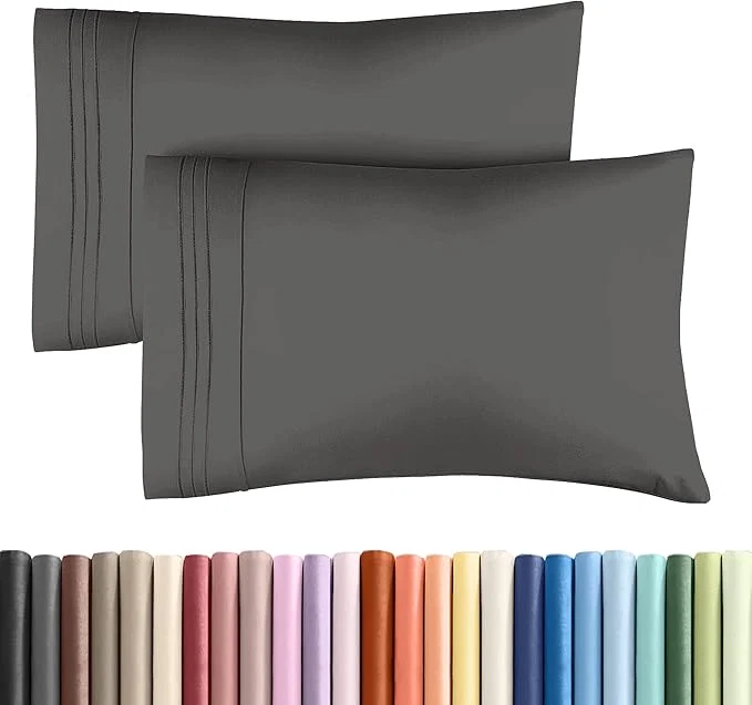 Specialty Queen Pillow Cases Set of 2 – Ultra Soft Hotel Quality Pillowcase Covers – Comfy Cozy amp Wrinkle – Shrinkage Stain amp Fade Resistant – Machine Washable Pillow Protectors – 2 Piece Set – Charcoal Innovative
