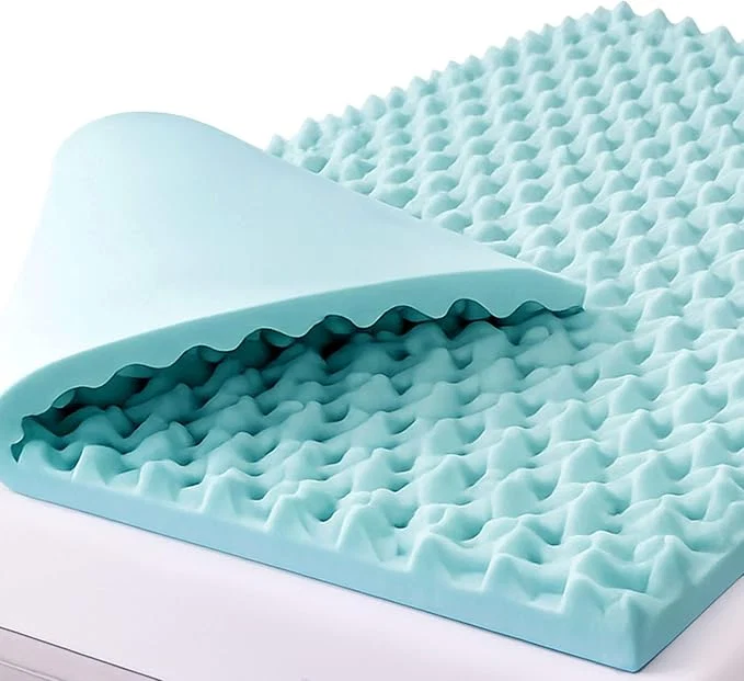 Clean DMI Foam Mattress Topper Egg Crate Foam Pad Mattress Pad And Bed Topper For Support Air Circulation Pressure Relief And Weight Distribution Queen Size Mattress 56 x 78 x 2 Genuine
