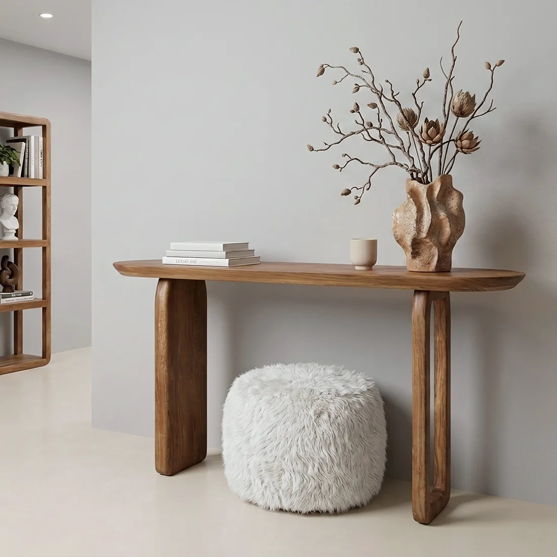Refined Bullnose consoletafel bruin High-End