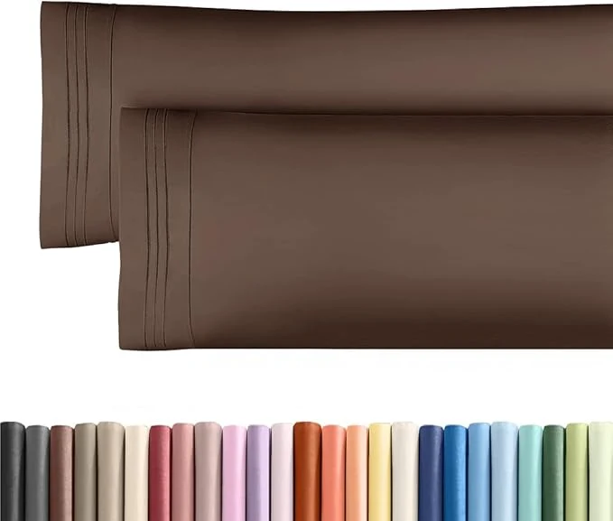 Superior Body Pillowcases Set of 2-20×54 Long Body Pillow Case – Soft Body Pillow Cover for Sleeping amp Side Sleepers – Comfy Breathable Wrinkle amp Fade – Machine Washable w Envelope Enclosure Brown High-Grade