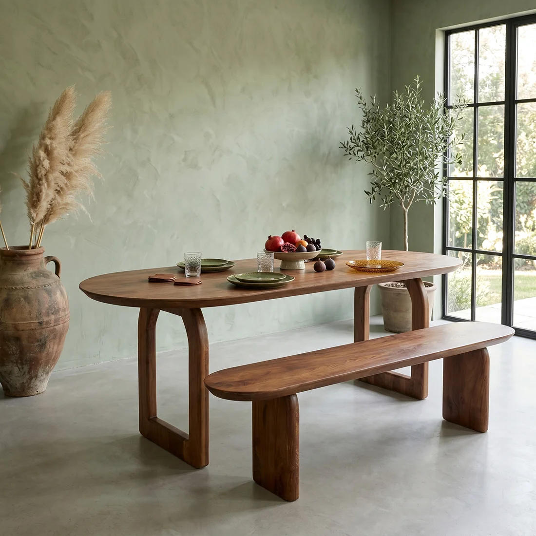 Efficient Bullnose dining table open brown Premium Material