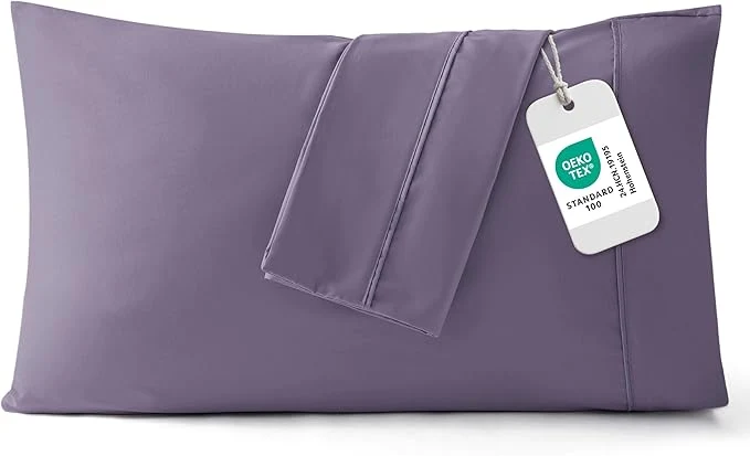 Prestigious Bedsure King Size Pillow Cases Set of 2 – Grayish Purple Brushed Microfiber Pillowcases 2 Pack Super Soft Pillow Case Cover with Envelope Closure for Kids Wrinkle Fade Resistant 20×36 Inches Lightweight