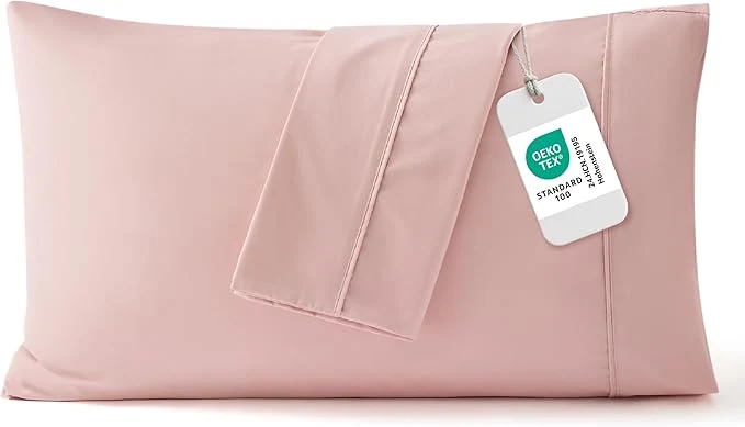 Smart Bedsure Queen Pillow Cases Set of 2 – Blush Pink Brushed Microfiber Pillowcase 2 Pack Super Soft and Cozy Pillow Case Covers with Envelope Closure for Kids Wrinkle Fade Resistant 20×30 Inches Lightweight