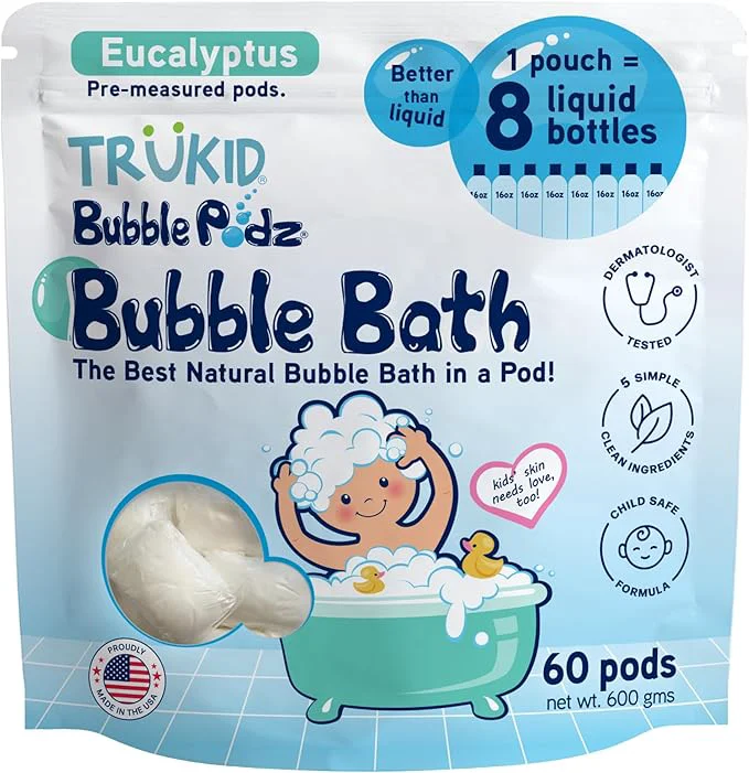 Minimalist TruKid Bubble Podz Bubble Bath for Kids Babies Tear Gentle Contemporary