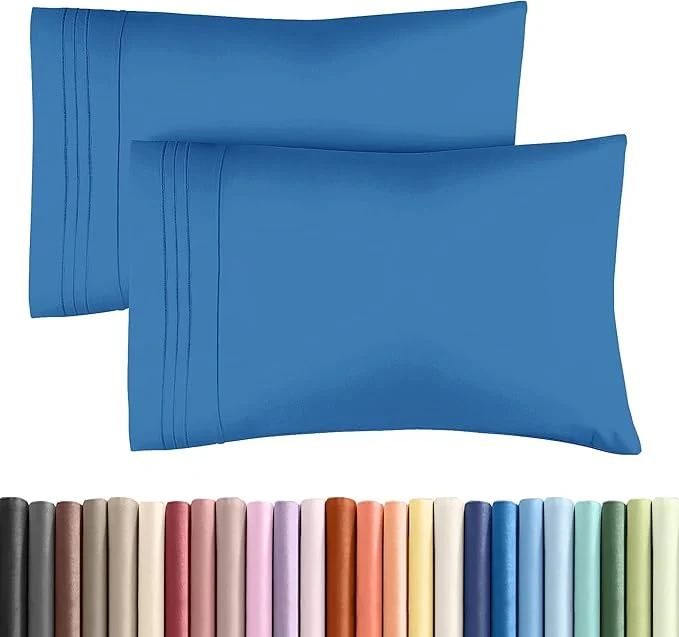 Healthy King Pillow Cases Set of 2 – Ultra Soft Hotel Quality Pillowcase Covers – Comfy Cozy amp Wrinkle – Shrinkage Stain amp Fade Resistant – Machine Washable Pillow Protectors – 2 Piece Set – Royal Blue