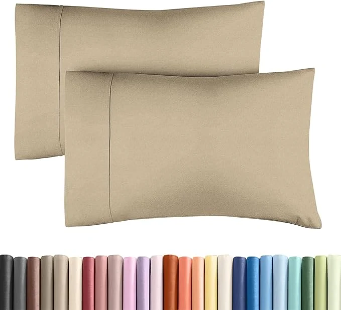 Consistent King Standard Pillow Cases Set of 2 – Ultra-Soft Hotel Quality Pillowcase Covers – Comfy Cozy amp Fade – Wrinkle Resistant – Machine Washable Pillow Protectors – 2 Piece Set – Heathered Beige Trusted