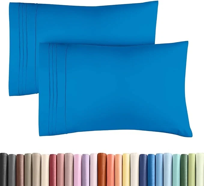 High-Performance Standard Pillow Cases Set of 2 – Ultra-Soft Hotel Quality Pillowcase Covers – Comfy amp Wrinkle – Stain and Fade Resistant – Machine Washable Pillow Protectors – 2 Piece Set – Standard Royal Blue Sustainable