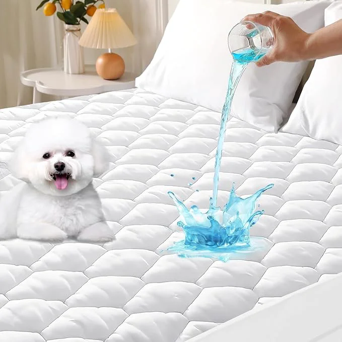Smart MUXHOMO Full Size Mattress Protector Waterproof Quilted Full Mattress Cover Noiseless Soft amp Cooling Mattress Pad Deep Pocket 6 quot -21 quot White Breathable