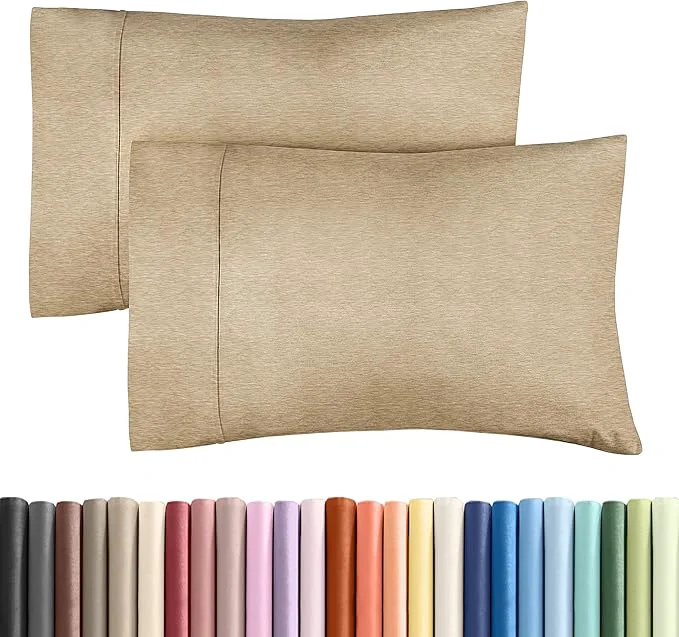 High-Quality King Pillow Cases Set of 2 – Ultra Soft Hotel Quality Pillowcase Covers – Comfy Cozy amp Wrinkle – Shrinkage and Fade Resistant – Machine Washable Pillow Protectors – 2 Piece Set – Heathered Tan Smart