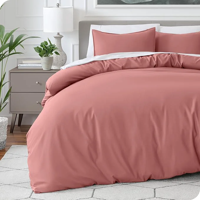 Expertly Made Bare Home Bedding Duvet Cover Extra Long Size – Premium 1800 Super Soft Collection – Lightweight Cooling – Soft Breathable Bedding Duvet Cover Twin Twin XL Dusty Rose Excellent