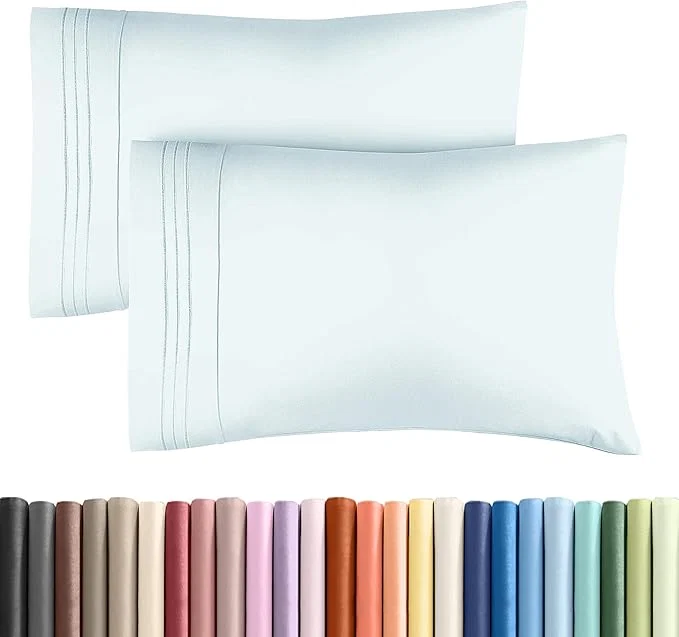 User-Friendly King Standard Pillow Cases Set of 2 – Soft Hotel Quality Pillowcase Covers – Comfy Cozy amp Fade – Wrinkle Resistant – Machine Washable Pillow Protectors – 2 Piece Set – King Standard Ice Blue Trusted