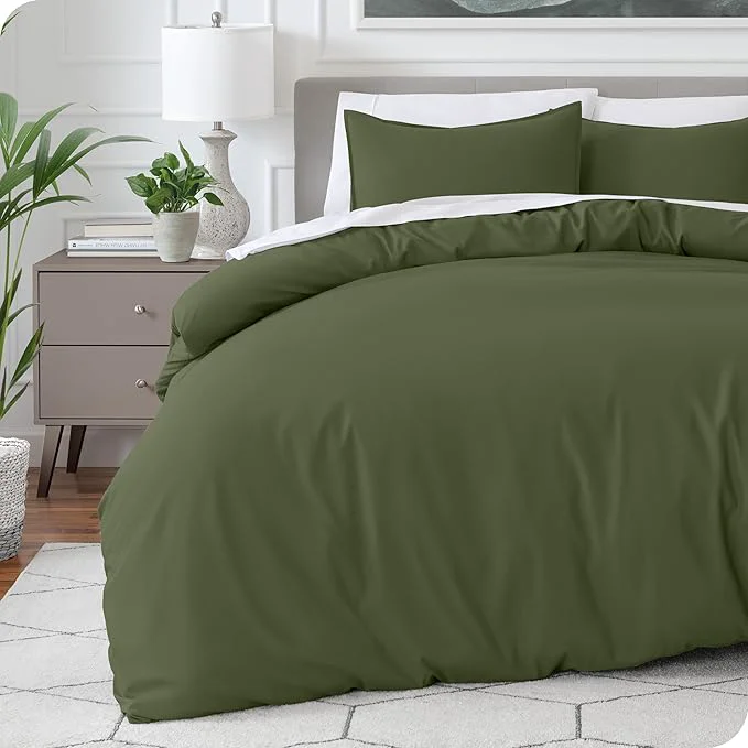 Sophisticated Bare Home Bedding Duvet Cover Extra Long Size – Premium 1800 Super Soft Collection – Lightweight Cooling – Soft Breathable Bedding Duvet Cover Twin Twin XL Cypress World-Class