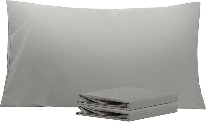 Safe NTBAY King Pillowcase Set – 2 Pack Brushed Microfiber 20×40 Pillowcases – Soft Wrinkle- Fade-Resistant Stain-Resistant Smoke Grey Pillowcases with Envelope Closure – 20×40 Inches Smoke Grey Outstanding