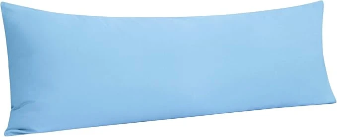 Fashionable NTBAY Body Pillowcase – Brushed Microfiber 20×54 Pillowcase – Soft Wrinkle- Fade-Resistant Stain-Resistant Sky Blue Body Pillow Cover with Envelope Closure – 20×54 Inches Sky Blue Comfortable