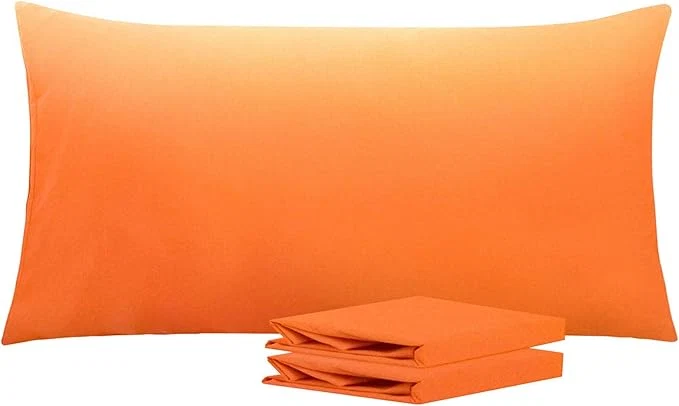 Excellent NTBAY King Pillowcase Set – 2 Pack Brushed Microfiber 20×40 Pillowcases – Soft Wrinkle- Fade-Resistant Stain-Resistant Orange Pillowcases with Envelope Closure – 20×40 Inches Orange Dependable