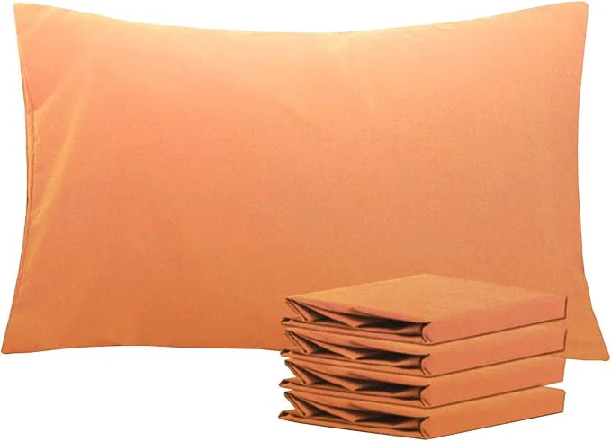Proven NTBAY Queen Pillowcase Set – 4 Pack Brushed Microfiber 20×30 Pillowcases – Soft Wrinkle- Fade-Resistant Stain-Resistant Pale Orange Pillowcases with Envelope Closure – 20×30 Inches Classic