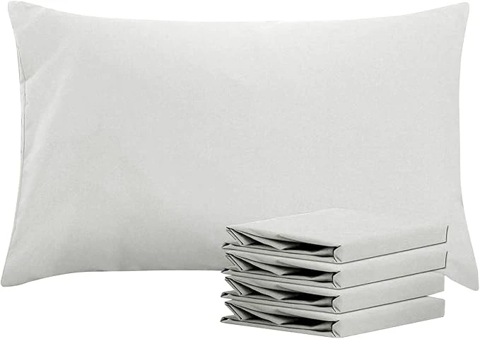 Responsible NTBAY Queen Pillowcase Set – 4 Pack Brushed Microfiber 20×30 Pillowcases – Soft Wrinkle- Fade-Resistant Stain-Resistant Light Grey Pillowcases with Envelope Closure – 20×30 Inches Light Grey Consistent