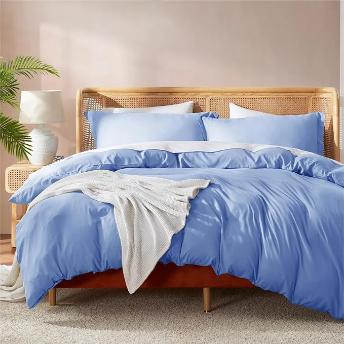 World-Class Nestl Calm Blue Duvet Cover King Size – Soft Double Brushed King Duvet Cover Set 3 Piece with Button Closure 1 Duvet Cover 104×90 inches and 2 Pillow Shams Original Design