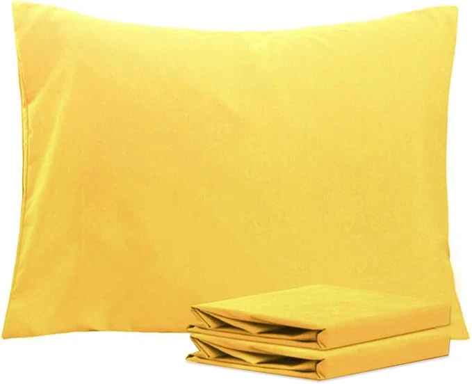 Consistent NTBAY Standard Pillowcase Set – 2 Pack Brushed Microfiber 20×26 Pillowcases – Soft Wrinkle- Fade-Resistant Stain-Resistant Yellow Pillowcases with Envelope Closure – 20×26 Inches Yellow Trusted