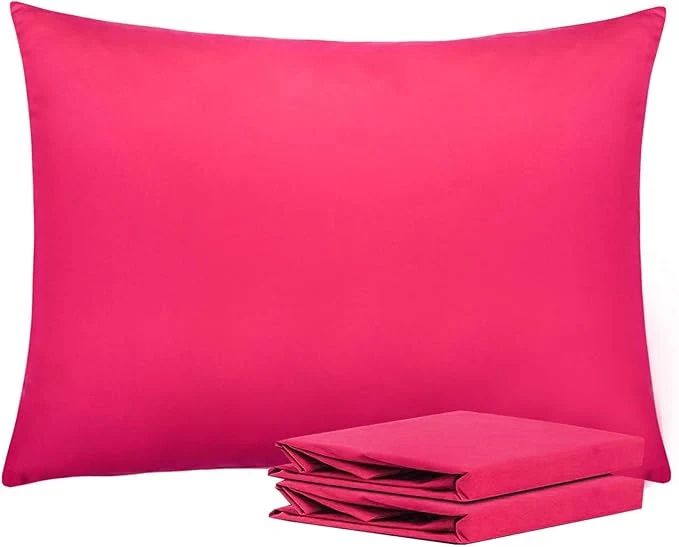 Prestigious NTBAY Standard Pillowcase Set – 2 Pack Brushed Microfiber 20×26 Pillowcases – Soft Wrinkle- Fade-Resistant Stain-Resistant Magenta Pillowcases with Envelope Closure – 20×26 Inches Magenta Practical