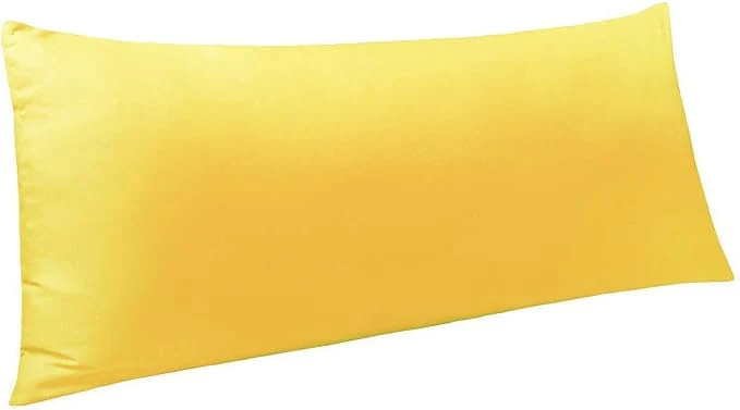 Specialty NTBAY Body Pillowcase – Brushed Microfiber 20×54 Pillowcase – Soft Wrinkle- Fade-Resistant Stain-Resistant Yellow Body Pillow Cover with Envelope Closure – 20×54 Inches Yellow Responsible