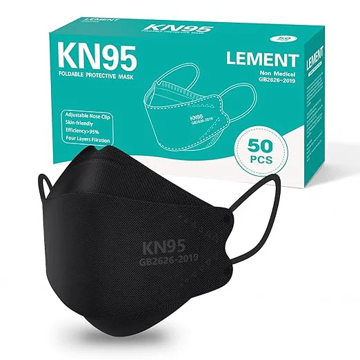Sustainable LEMENT KN95 Face Masks 50 Pack Breathable Cup Dust Disposable Masks Detailed