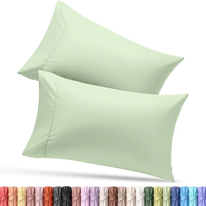 Stylish Utopia Bedding King Pillow Cases – 2 Pack – Envelope Closure – Soft Brushed Microfiber Fabric – Shrinkage and Fade Resistant Pillow Covers King Size 20 X 40 Inches King Sage Outstanding
