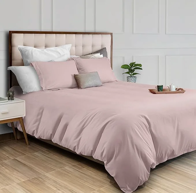 Innovative White Classic Pink Duvet Cover King Size Microfiber Duvet Cover with Zipper Set of 1 Down Comforter Cover with 2 Pillow Shams Luxury Comforter Cover King Size Comforter Not Included Soft