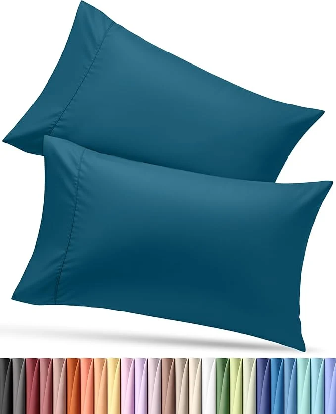 Casual Utopia Bedding Pillow Cases Standard Size 2-Pack – Soft Brushed Microfiber – Envelope Closure – for Hospitals Hotels Guest Rooms – Oeko-TEX 20×26 Inches Denim Blue Powerful