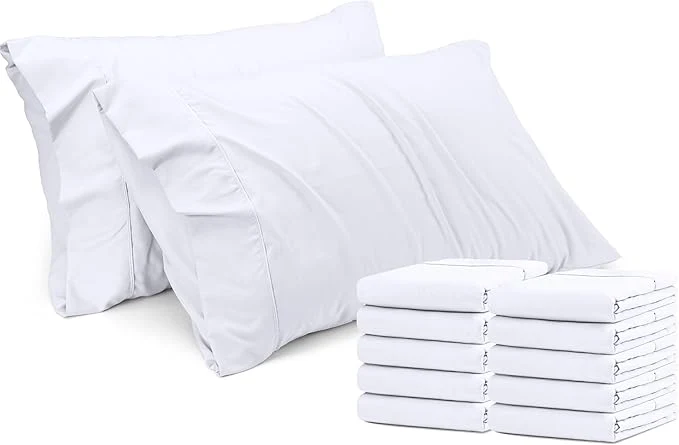 Selected Utopia Bedding Standard Pillow Cases – 12 Pack – Envelope Closure – Soft Brushed Microfiber Fabric – Shrinkage and Fade Resistant Pillow Covers Standard Size 20 X 26 Inches Standard White Expertly Made