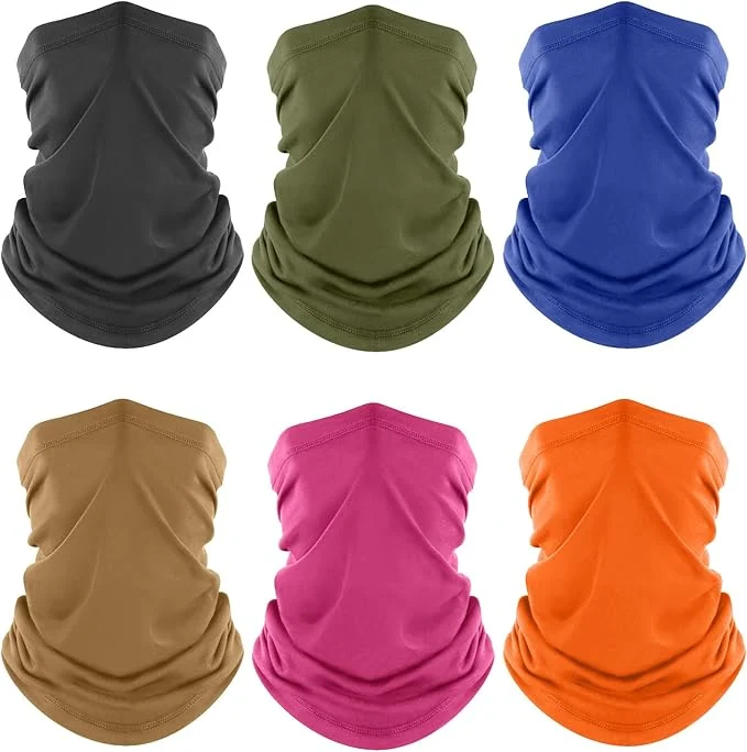 Top-Quality Fuinloth Neck Gaiter 6 Pack Cooling UV Protection Bandana Face Mask Gator Scarf Organic