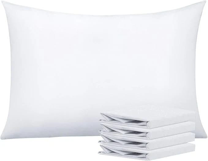 Smart NTBAY Queen Pillowcase Set – 4 Pack Brushed Microfiber 20×30 Pillowcases – Soft Wrinkle- Fade-Resistant Stain-Resistant White Pillowcases with Envelope Closure – 20×30 Inches White Elegant