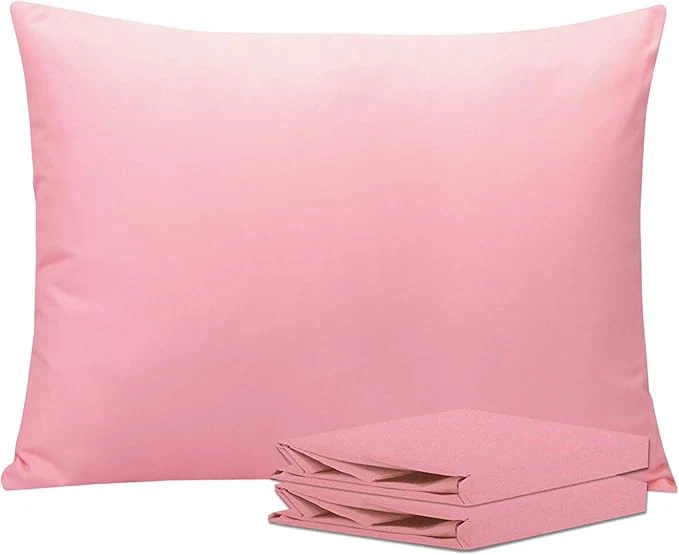 Enhanced NTBAY Standard Pillowcase Set – 2 Pack Brushed Microfiber 20×26 Pillowcases – Soft Wrinkle- Fade-Resistant Stain-Resistant Pink Pillowcases with Envelope Closure – 20×26 Inches Pink Functional