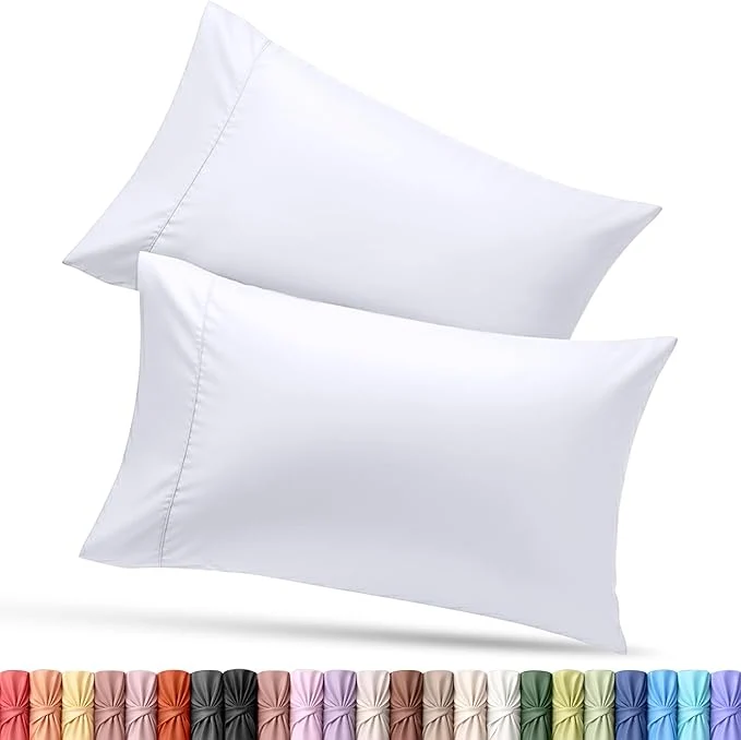 World-Class Utopia Bedding King Pillow Cases – 2 Pack – Envelope Closure – Soft Brushed Microfiber Fabric – Shrinkage and Fade Resistant Pillow Covers King Size 20 X 40 Inches King White Responsible