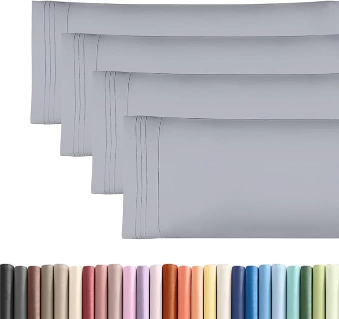 Reliable Body Pillowcases Set of 4-20×54 Long Body Pillow Case – Soft Body Pillow Cover for Sleeping amp Side Sleepers – Comfy Breathable amp Fade – Machine Washable w Envelope Enclosure – Steel Blue Clean