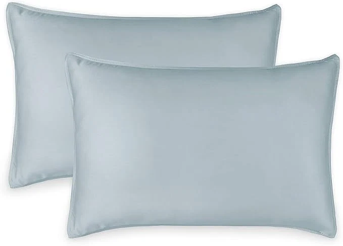 Expertly Made Queen Pillowcases by Pure Bamboo Organic Viscose Derived from Bamboo Luxuriously Soft amp Cooling Double Stitching Envelope Closure 2 Queen Pillowcases Sterling Blue Reusable