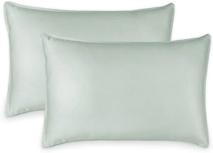 Verified King Pillowcases by Pure Bamboo Organic Viscose Derived from Bamboo Luxuriously Soft amp Cooling Double Stitching Envelope Closure 2 King Pillowcases Sea Glass Advanced