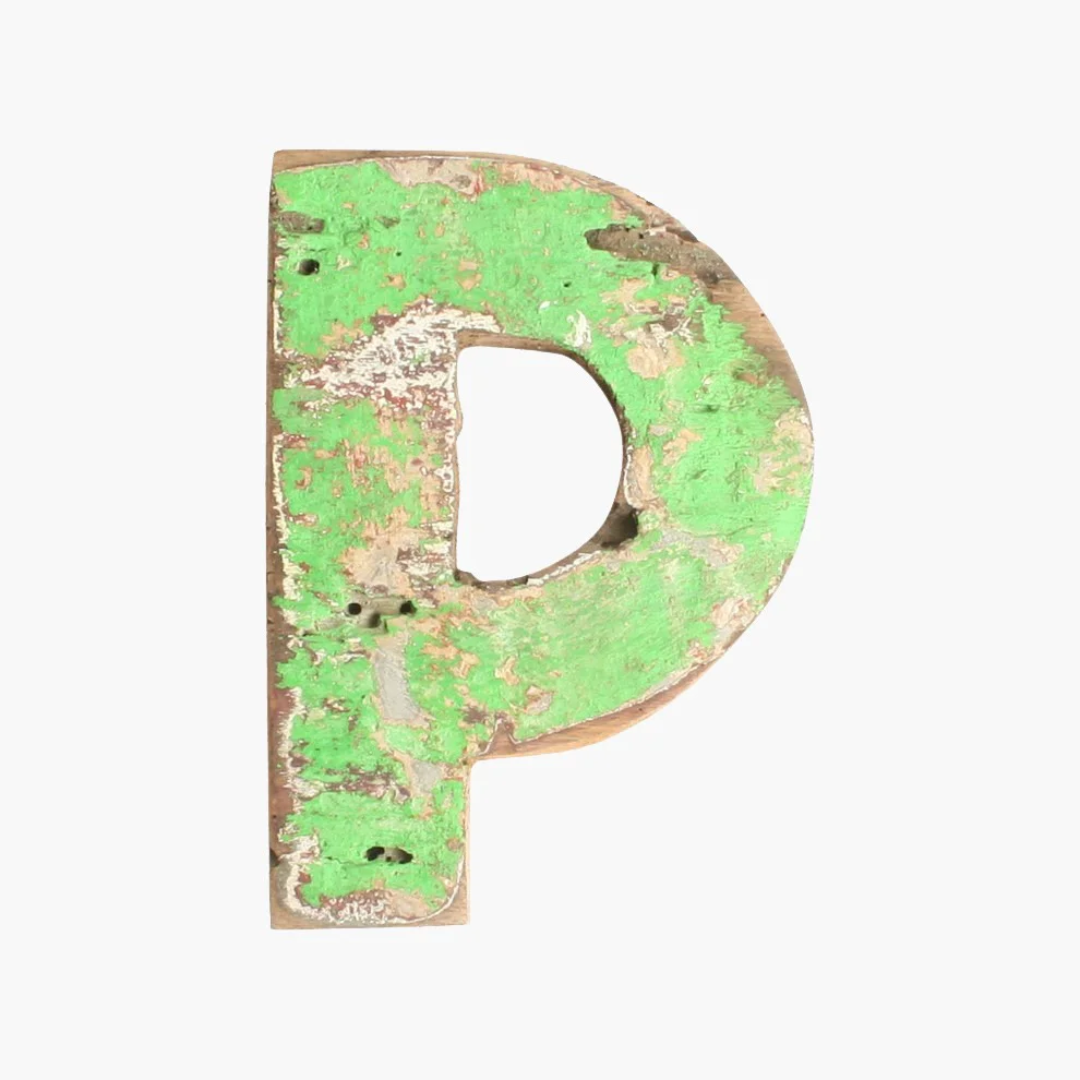 Carefully Designed Boatwood letter P Lightweight