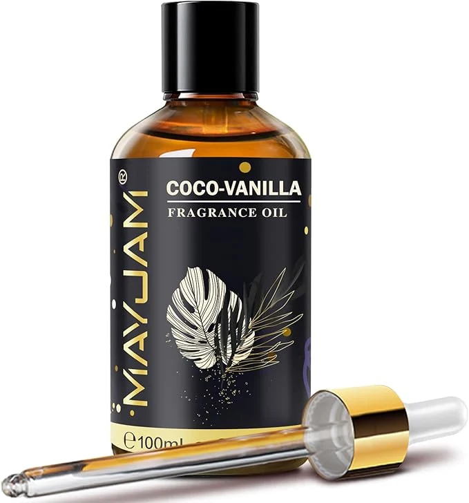 Minimalist Coco-Vanilla Fragrance Oil Essential Oil MAYJAM 3.38FL.OZ Coconut Vanilla Oil Reliable