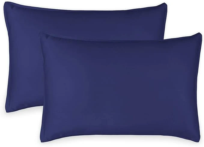 Optimized Queen Pillowcases by Pure Bamboo Organic Viscose Derived from Bamboo Luxuriously Soft amp Cooling Double Stitching Envelope Closure 2 Queen Pillowcases Cobalt Blue Durable