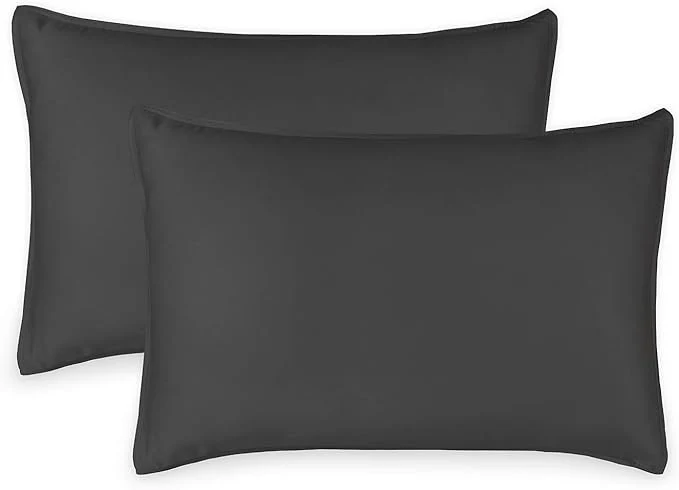 High-Grade King Pillowcases by Pure Bamboo Organic Viscose Derived from Bamboo Luxuriously Soft amp Cooling Double Stitching Envelope Closure 2 King Pillowcases Charcoal Dependable